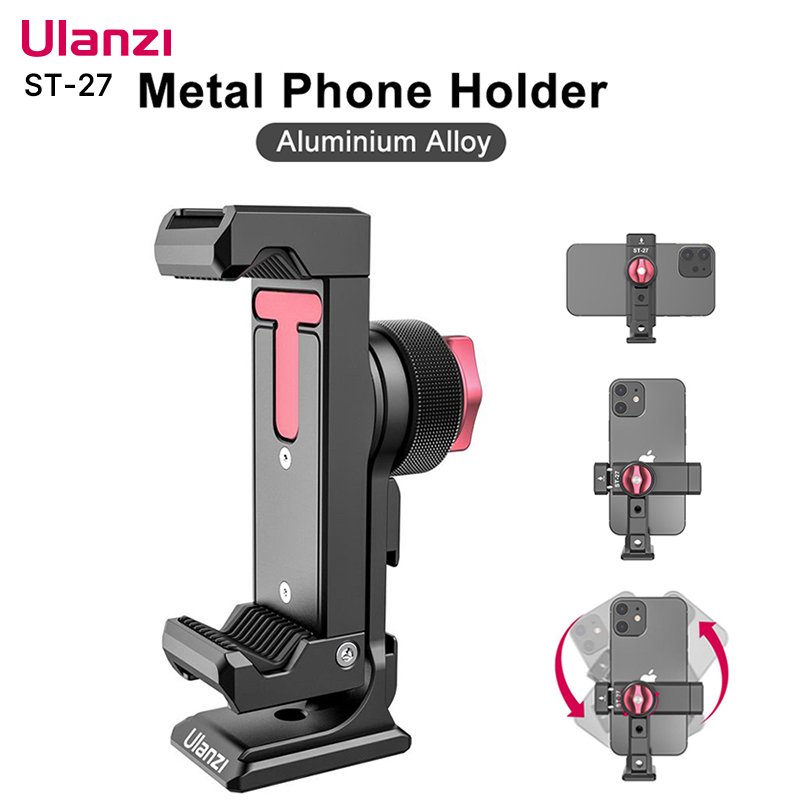 Photography Mobile Lighting - Penjepit Logam Ulanzi ST-27 untuk Ponsel