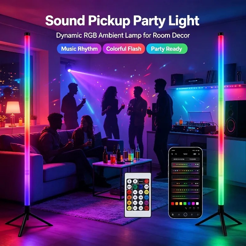 Photography Lighting Game - 2PCS Lampu Lantai RGB 120CM, Lampu